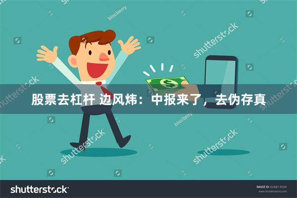 股票去杠杆 边风炜：中报来了，去伪存真